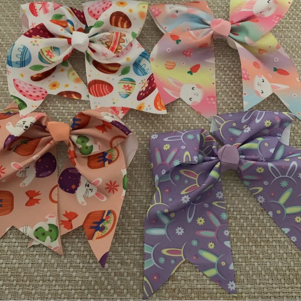 Colorful Easter Themed Hair Bows